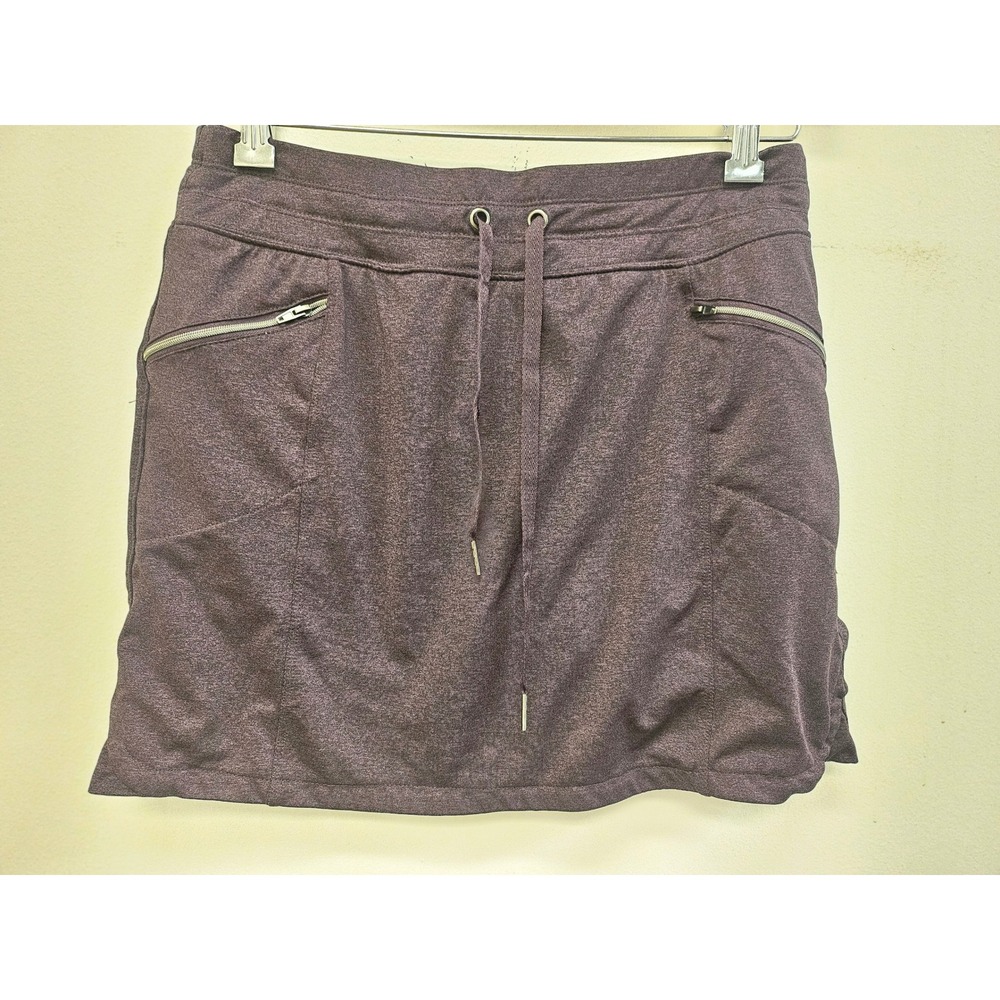 Tangerine Women Purple Heathered Active Skort Size S Zipper Pockets Golf Tennis